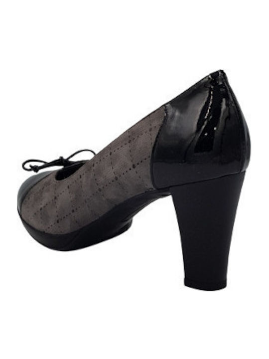 Soffice Sogno Γόβα Μαύρη Γκρι 6161 Black