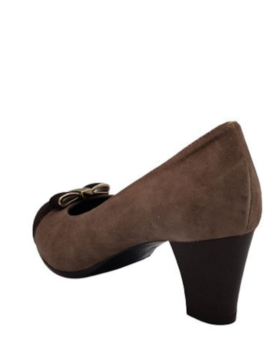 Soffice Sogno Pantofi Cu Toc Maro Bej 6093 Fango
