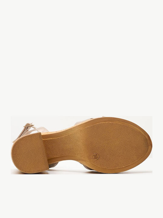 Γυναικεία Πέδιλα C830 Πλατίνα Ecoleather Mortoglou Πλατίνα