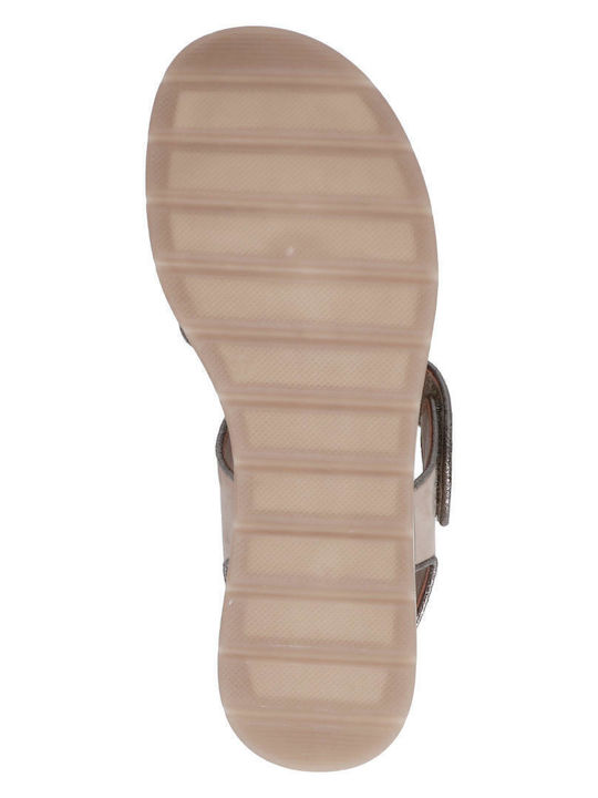 Caprice Δερμάτινα Γυναικεία Σανδάλια Taupe 9-28307
