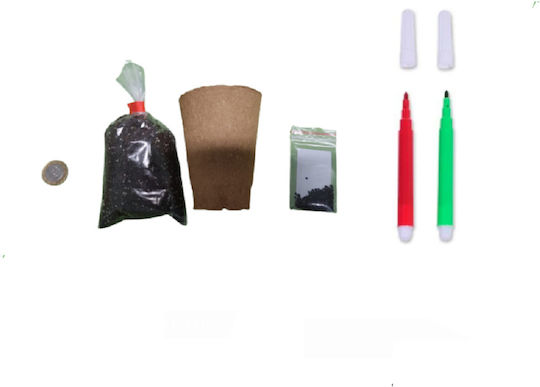 Small Gift Color Biodegradable Pot 9x7cm Ready Sowing Potting Soil Seed 2 Markers 4 Stickers Instructions