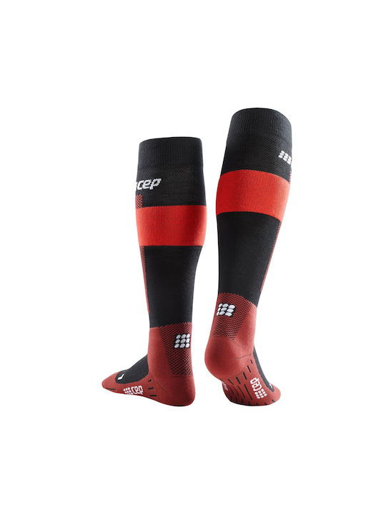 Γυναικείες Συμπιεστικές Κάλτσες Cep Merino Socks Ski Tall V2 Κόκκινο Tall