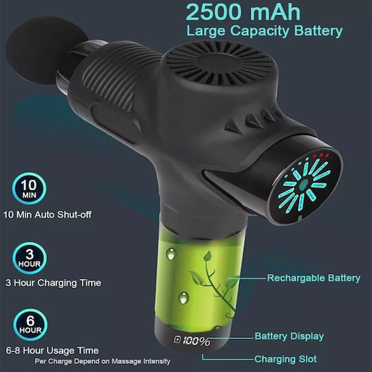 iFuture Waffe Massage für den Nacken, den Kopf & den Körper mit Vibration Schwarz