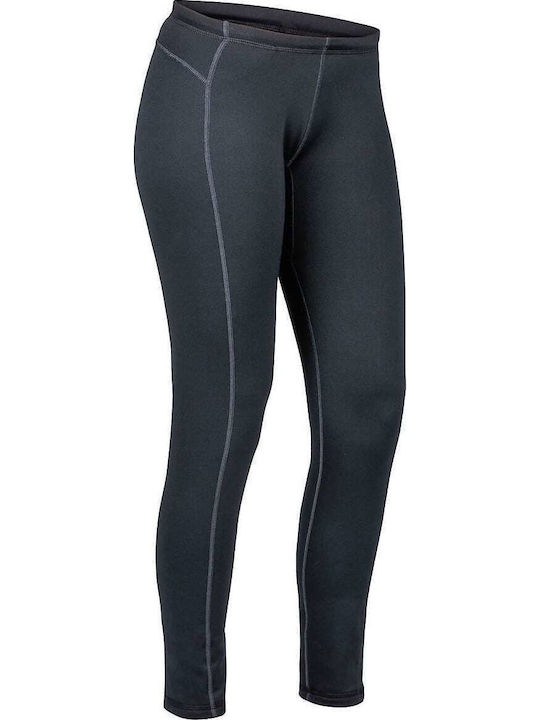 Damen Stretch Fleece Hose Schwarz