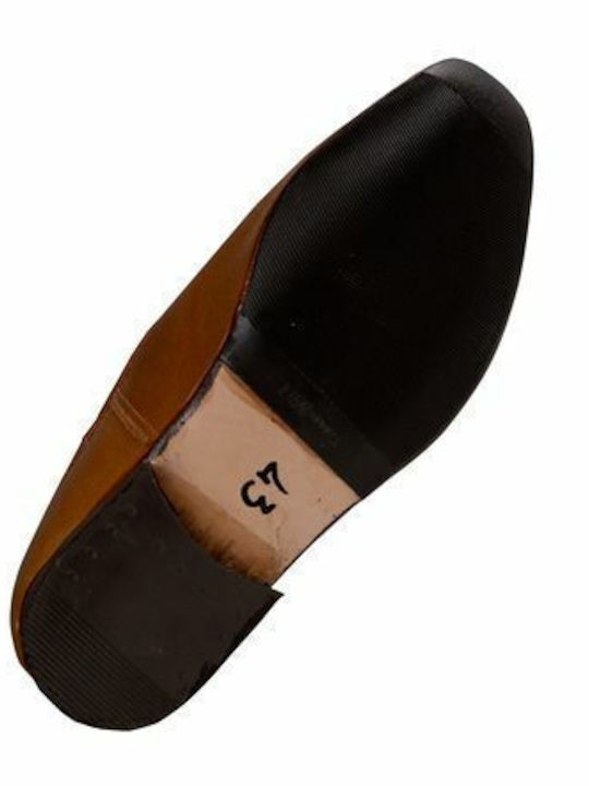 Dalis Leather Δερμάτινα Μυτερά Παπούτσια Καφέ Ανοιχτό 111582