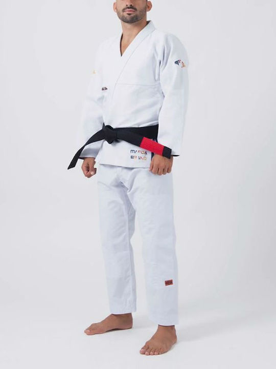 Maeda Prism Jiu Jitsu Brazilian Uniformă Albă