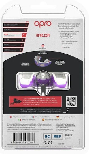 Μασέλα Opro Gold Edition V2 Self Fit Purple White