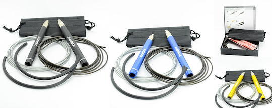 MadMax Nylon / Wire Adjustable Jump Rope with Ball Bearings Black 3m MFA286-BLACK