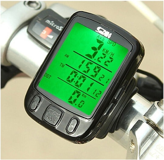 Sunding Sd-563b Waterproof Wired Bicycle Computer-Speedometer Large LCD Screen 2100029627385