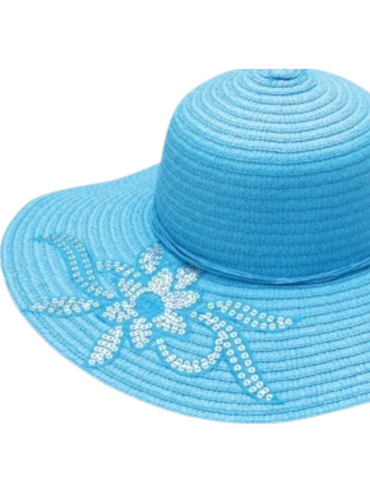 Wicker Hat Light Blue Design 626 Oem