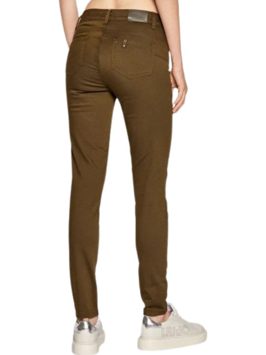 Liu Jo White Wf2c11 B.up Divine H.w B.up Army Green Women's Trousers Liu Jo White Wf2c11 B.up Divine H.w B.up Army Green Women's Trousers