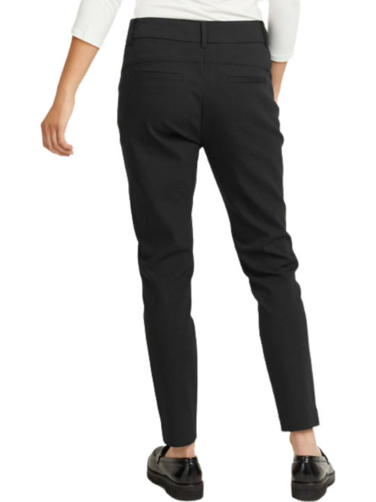 Fransa Trouser Curved Fit Frvita Car 20610983 Black Women's Trousers