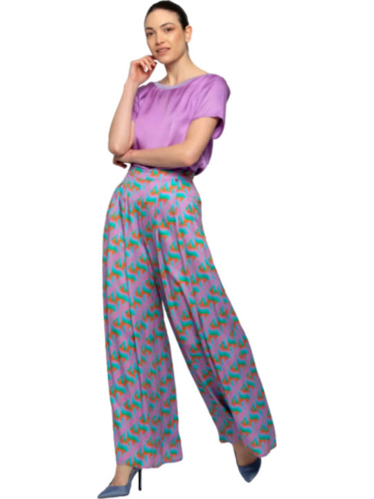 Kocca Pantaloni Fant arancio/lilla Riith Fashio F1092 Pantaloni dama