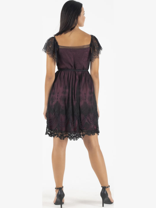 Twin-set Midi Black Lace Dress P2a2kn Twin-set Midi Black Lace Dress P2a2kn