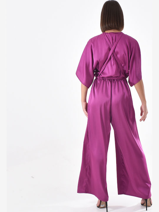 Aris Tsoubos Designer Wrap Jumpsuit At2230 Lila