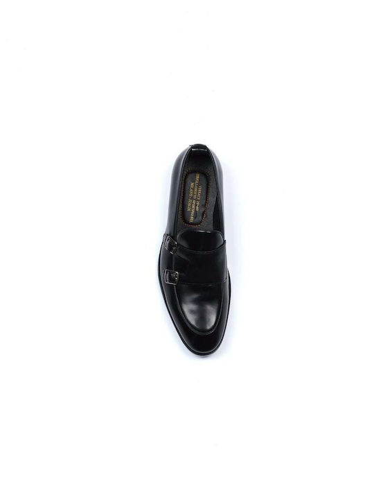 Versace 19.69 Herren Mokassins Sportliche Kleidung Spl Slipper Leder Schwarz Weicher Fußbett Rutschfester Fußbett 100% Leder Yo Ys024-87 Schwarz