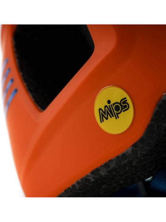 CUBE Linok II X Actionteam Kids' Helmet for Mountain Bike Orange with MIPS Protection & LED Light