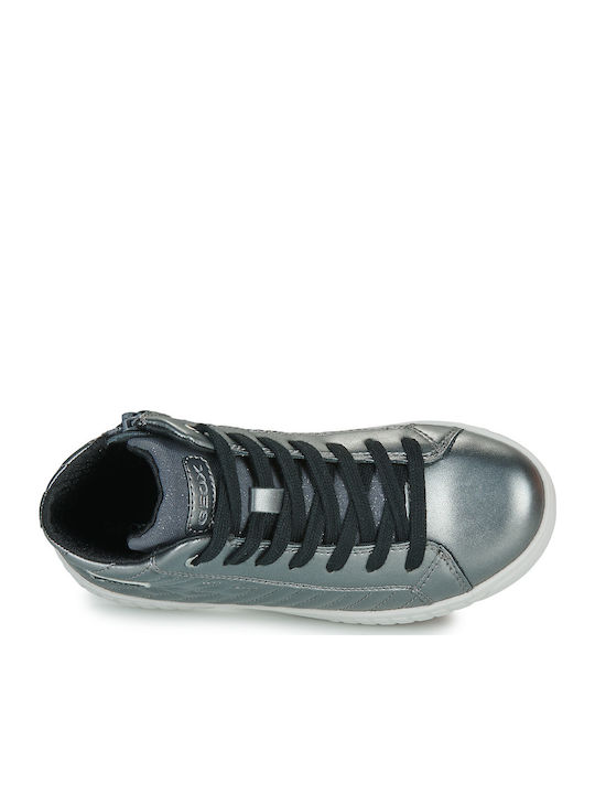 J Mikiroshi Anatomische Kinderstiefel mit Reissverschluss Silber