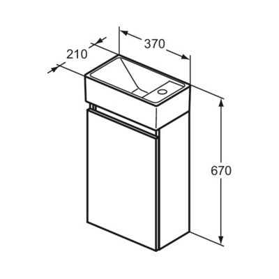 Ideal Standard Πάγκος με Νιπτήρα Γυαλιστερή Λάκα Μ37xΒ21xΥ67cm Λευκό Γυαλιστερό Λάκα Ideal Standard Πάγκος με Νιπτήρα Γυαλιστερή Λάκα Μ37xΒ21xΥ67cm Λευκό Γυαλιστερό Λάκα