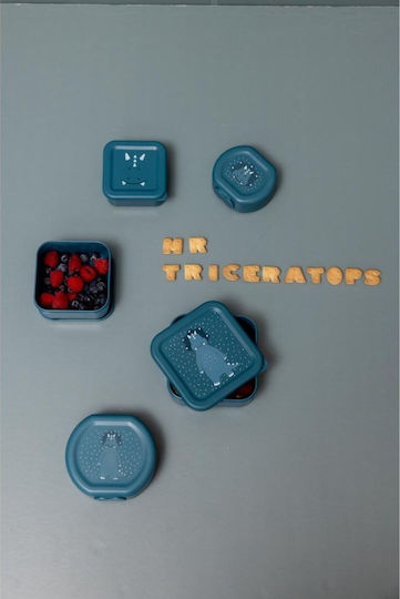 Trixie Nesting Snack Box Plastik Kinder Lunchset Blau 11.5 x 11.5 x 6.5cm