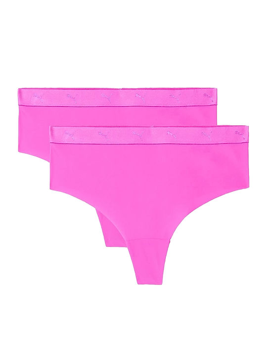 Bikinihosen Slip Hohe Taille Fuchsie