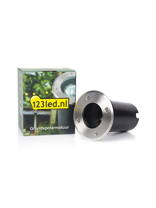 123led Σποτ Δαπέδου IP67 για Ντουί GU10 Ασημί