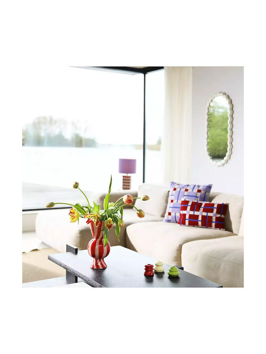 &Klevering Keramik Tischlampe mit Rot Schirm und Basis