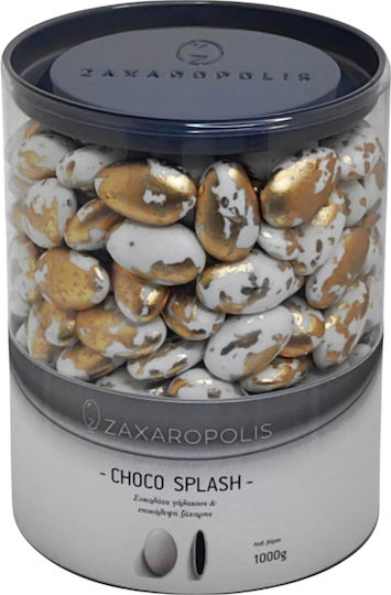 Zaxaropolis Κουφέτα Choco Splash σε Σχήμα Κλασικό με Γεύση Σαμπάνια Χρυσό 1000gr