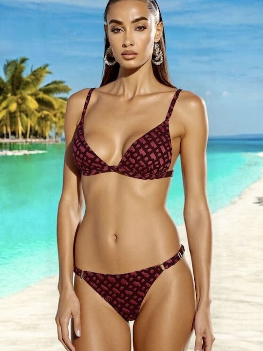 Bikini Triangle Burgundy