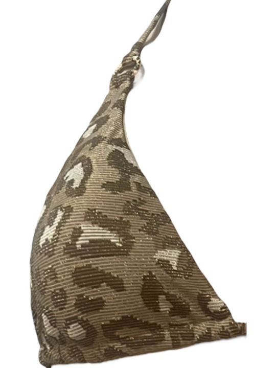 Bikini Triunghi Animal Print Brown
