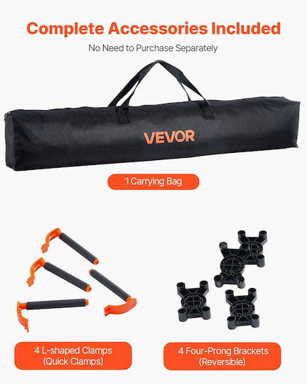 Φορητή Πτυσσόμενη Βάση Εργασίας Vevor 1264 X 1264 Mm Πτυσσόμενη Βάση Εργασίας 1589 Kg