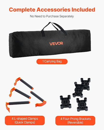 Φορητή Πτυσσόμενη Βάση Εργασίας Vevor 1865 X 1261 Mm Πτυσσόμενη Βάση Εργασίας 2041 Kg