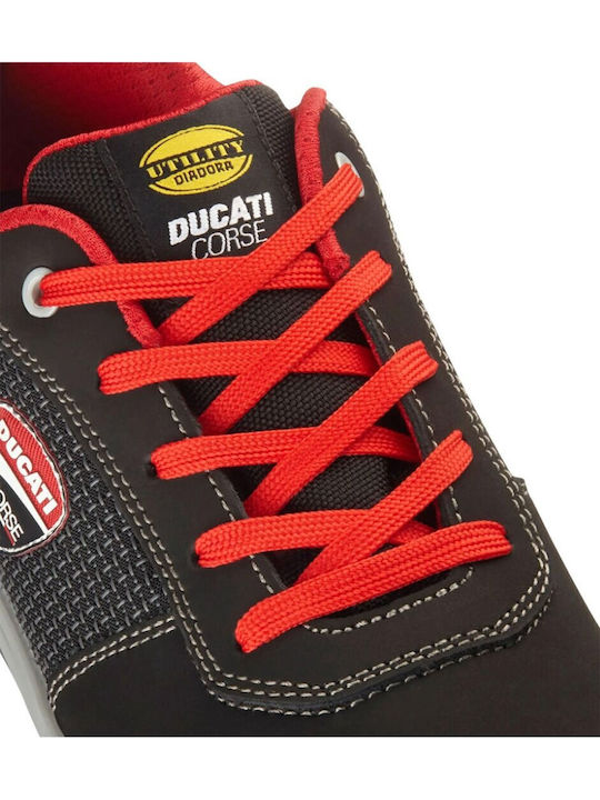 Ducati Παπούτσι Εργασίας Μαύρο S1PS με Πιστοποίηση FO ,SR
