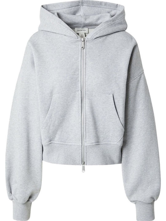 Women's Sweatshirt Jacket Hooded Grey Heather