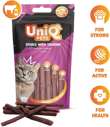 Uniq 50gr Λιχουδιά Γάτες Στικς Ταυρίνη