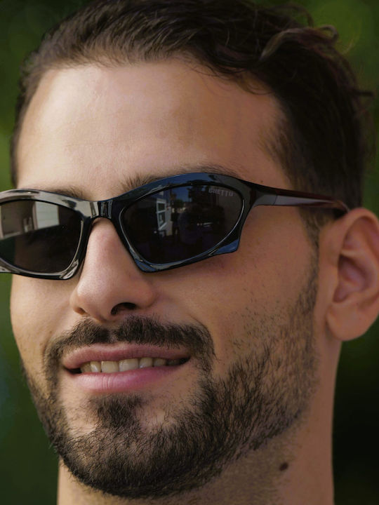 Ghetto Unisex Sonnenbrille mit Weiß Gestell K38260 White