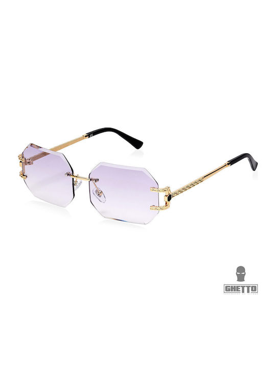 Ghetto Women's Sunglasses with Purple Frame and Purple Lens K39079-C04 PURPLE