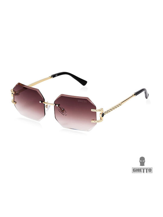 Ghetto Women's Sunglasses with Purple Frame and Purple Lens K39079-C04 PURPLE
