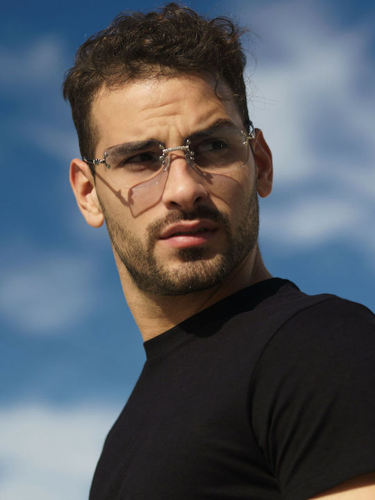 Ghetto Unisex Sunglasses with Blue Frame and Light Blue Lens K36287 Sky Blue