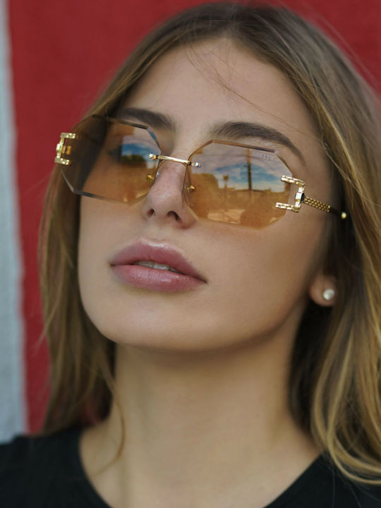 Ghetto Women's Sunglasses with Brown Frame and Brown Lens K39079-C02 BROWN