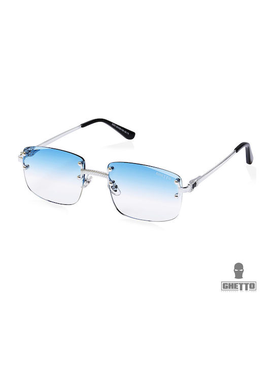 Ghetto Unisex Sunglasses with Light Blue Frame and Light Blue Lens K36287 LightBlue Clear