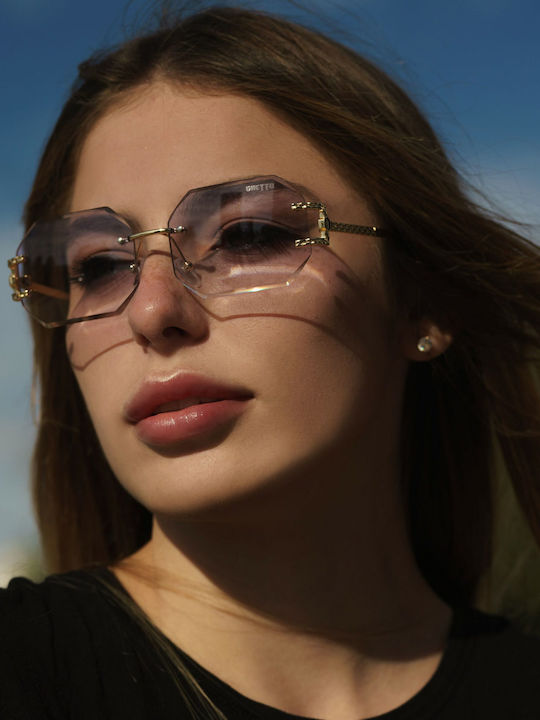 Ghetto Women's Sunglasses with Blue Frame and Blue Lens K39079-C03 BLUE