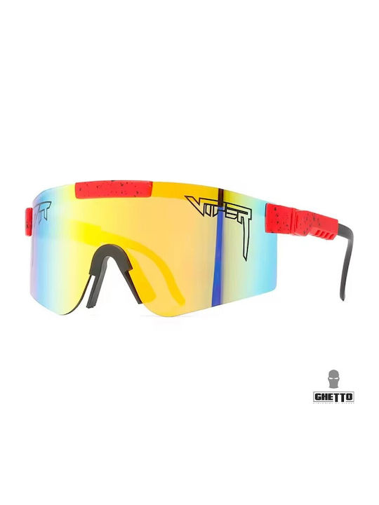 Ghetto Unisex Sunglasses with Pink Frame and Pink Lens HS2047 Pink