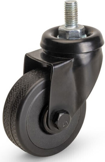 Emuca Furniture Wheel made of Plastic Black 8cm 4pcs