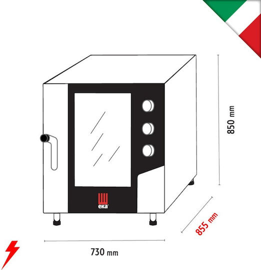 EKA MKF Elektrischer Ofen mit Dampf 10.4kW MKF 711 S