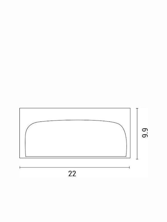 Eurolamp Επιτοίχια Εξωτερική Πλαφονιέρα E27 IP54 100εκ.