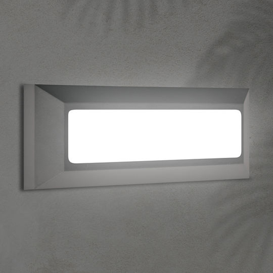 Eurolamp Стенен Външен Плафон LED IP65 4W с Топло бяло Светлина 23x8εκ.