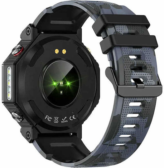 Smartwatch Microwear Kc91 Black Camo Silicone