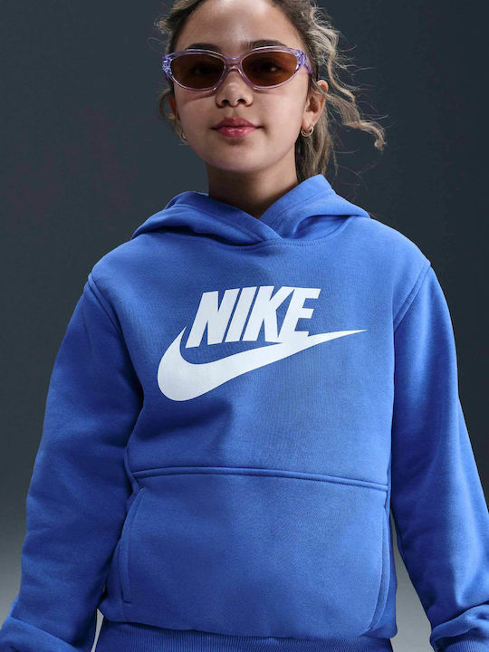 Fleece Kids Sweatshirt with Hood and Pockets Blue K Nsw Club