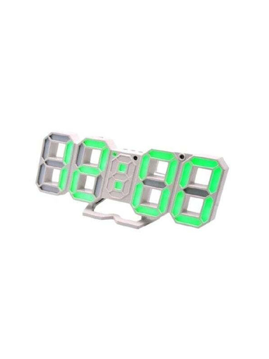 Tisch-Digitaluhr mit Wecker Weiß D5220VMBM